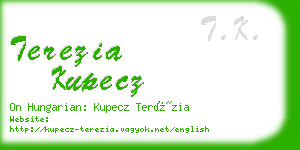 terezia kupecz business card